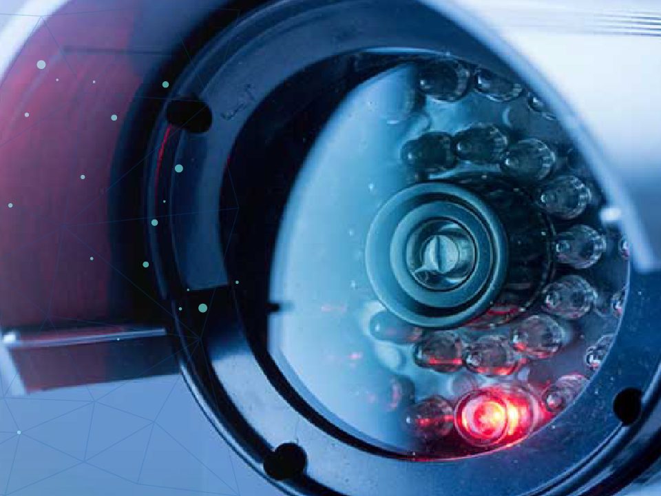 Cámara de videovigilancia con iluminación infrarroja